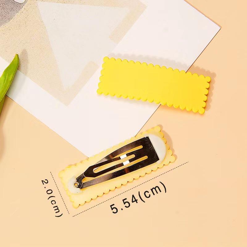 Handmade DIY Cream Hair Clip Set for Girls - Cute Cartoon Hair Accessories