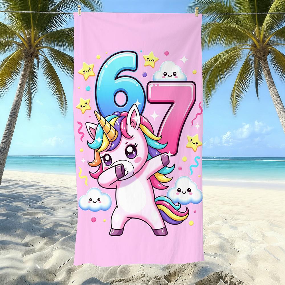 Explosives 67 Digital Bedrucktes Strandtuch Sandfest Absorbierendes Badetuch Meeresurlaub Schnelltrocknendes Handtuch