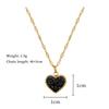 [Whole Body Titanium Steel] Minimalist Style Double-sided Love Necklace Women's Ins Collarbone Chain with Jewelry