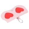 Glasses Bag Cute Fashion Pink Red Love Pattern Portable Glasses Storage Decoration Bag