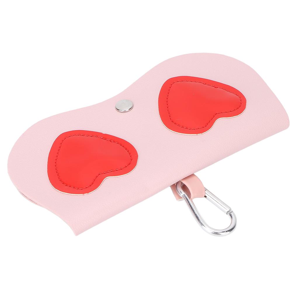 Glasses Bag Cute Fashion Pink Red Love Pattern Portable Glasses Storage Decoration Bag
