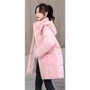New Hooded Down-padded Jacket for Women, Mid-length Winter Loose Thickened Bread Coat, Cotton-padded Jacket