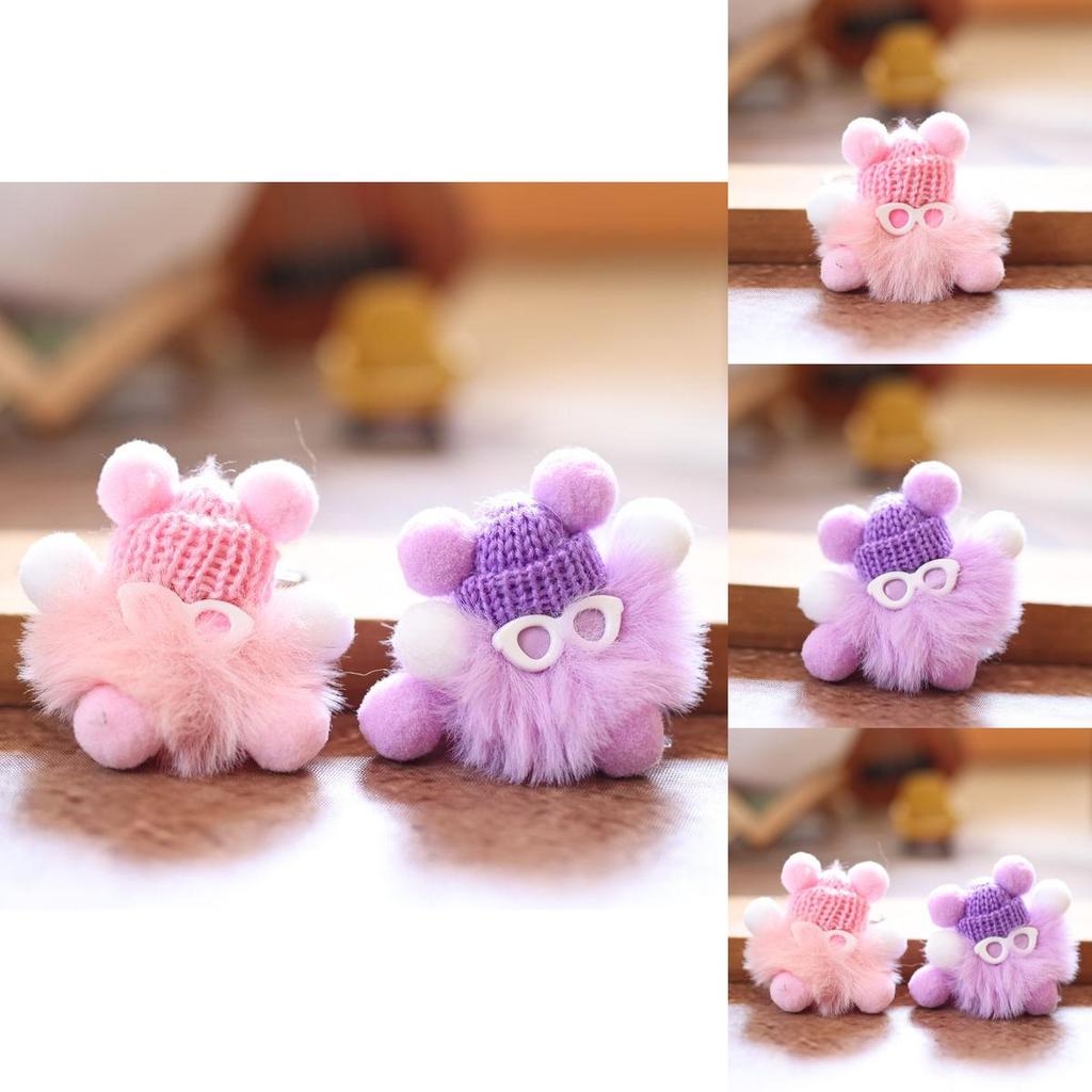 Soot Ball Plush Keychain Super Soft Stuffed Animal Toy For Girls Kids Backpack Charm Decor