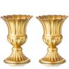 Gold Flower Arrangement Vase for Wedding Table Centerpiece,Metal Planter Vase Pot for  Flower Small Trumpet Plant Urn for Garden