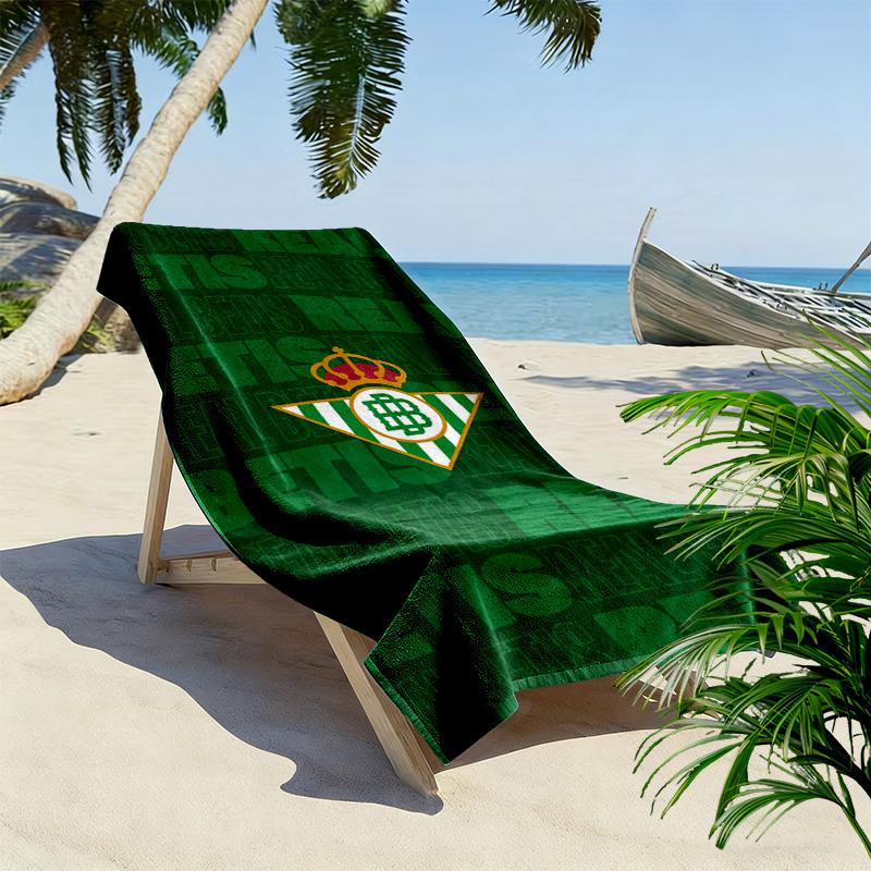 Real Betis Balompié Print Beach Towel, Large Soft Quick Dry Towel for Beach Camping Swimming