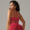 Seamless Knitted Breathable Yoga Clothing Cross Back Sports Bra Running Tight Fitness Clothing For Women