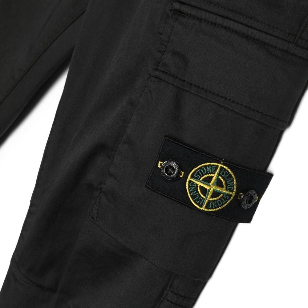 Stone Island Kids Solid Color Side Pocket Cuffed Casual Pants Kids bottoms 781631112-V0029
