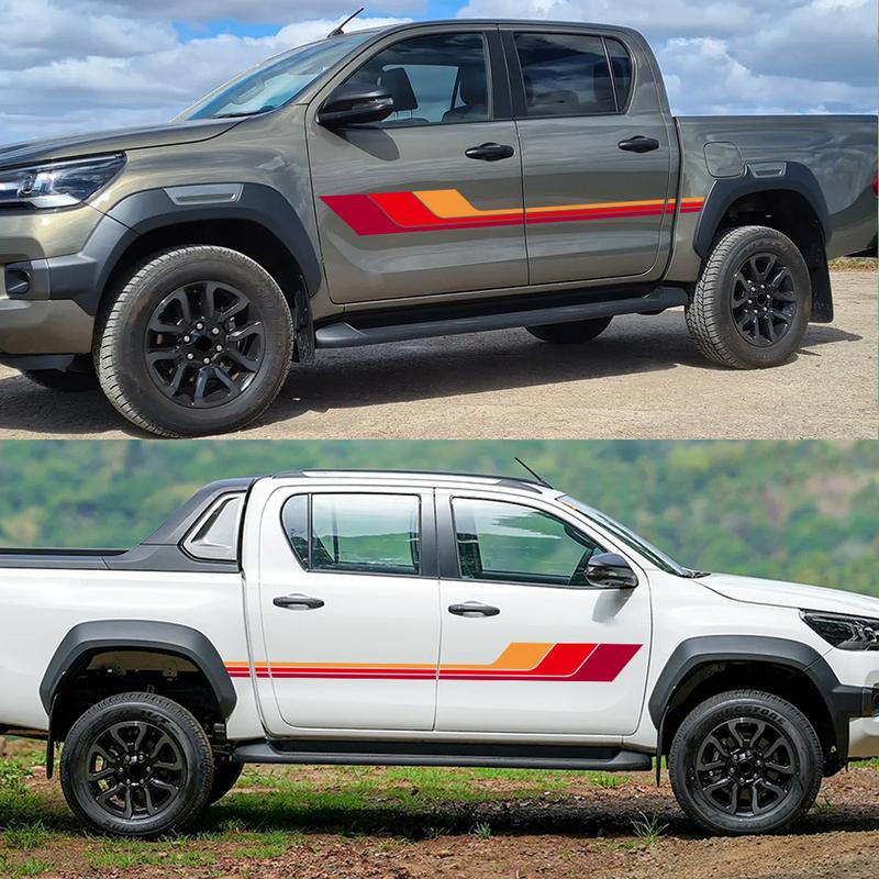 Car Sticker for Toyota Hilux Revo Vigo Rocco SR5 Door Side Colors Stripes Decor Decal Vinyl Film Cover Auto Tuning Accessories