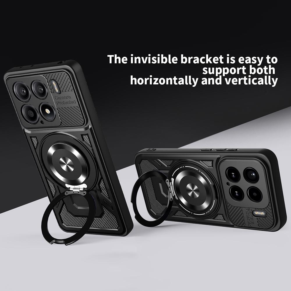 For Xiaomi 15 Magnetic Case Rotating Kickstand TPU+PC Phone Cover