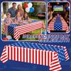American Independence Day Patriotic Flag Plastic Tablecloth