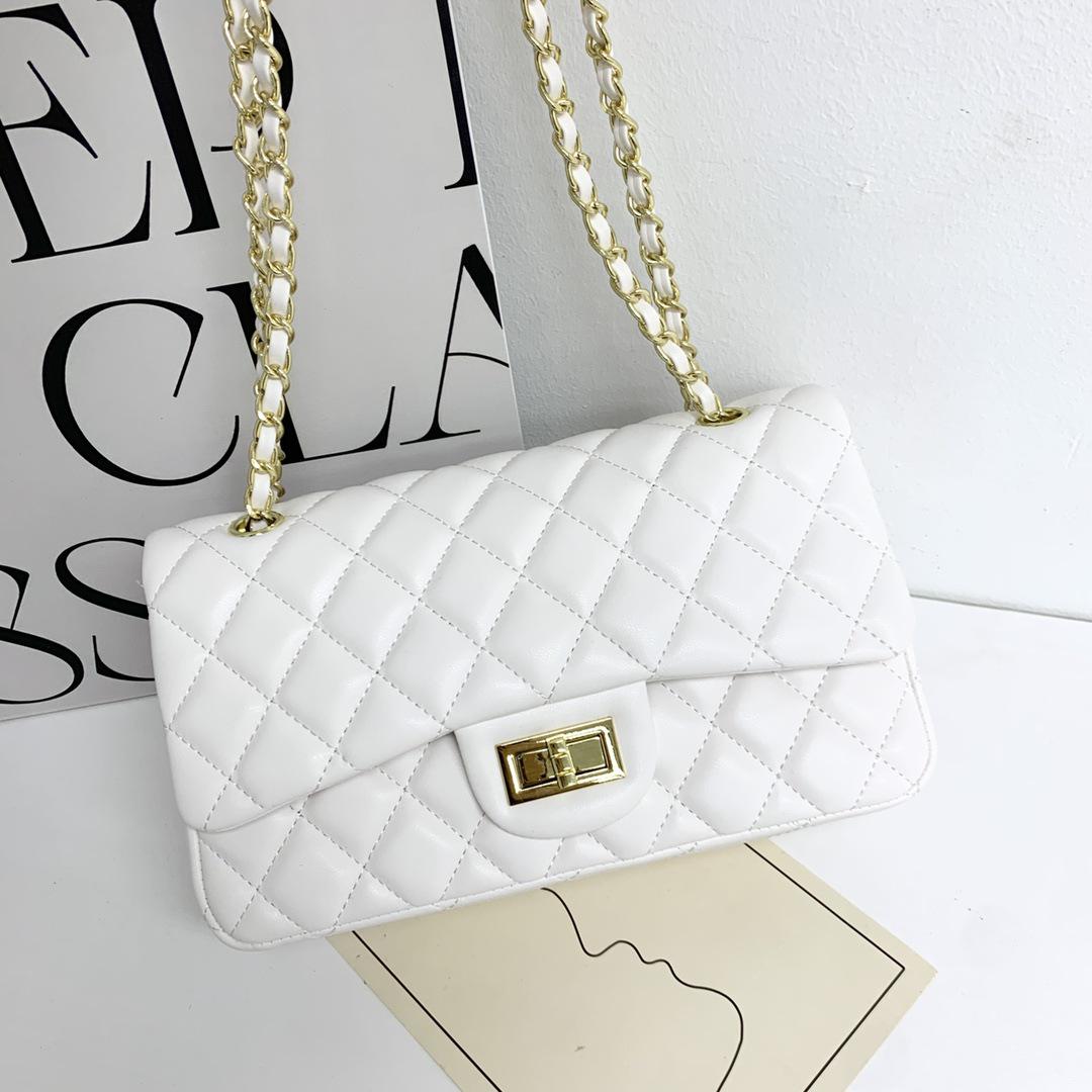 

Сумка Simple Lux Diamond Chain 2024 года: Универсальная текстурированная сумка-мессенджер с нишевым дизайном 26 x 5 x 15 cm белый