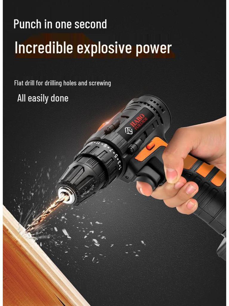 Dobíjecí multifunkční elektrická vrtačka a rázový šroubovák - sada