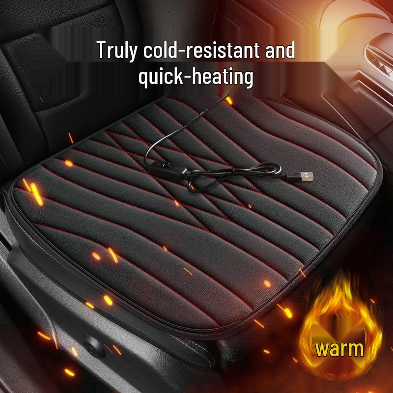 USB Electric Heated Car Seat Cushion - Warm Auto Seat Cover for Autumn/Winter