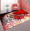 Festive Christmas Theme Carpet Cute Cartoon Pattern NonSlip Soft Floor Mat Suit for Living Room Bedroom Home Decor Party Gift