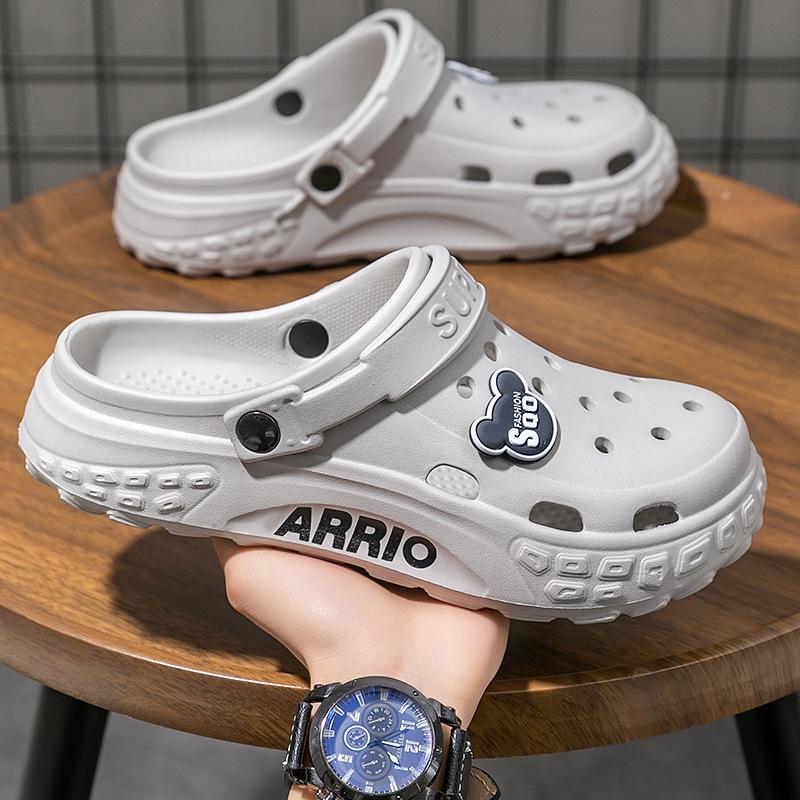 Męskie letnie outdoorowe buty sportowe plażowe z zakrytymi palcami i grubą podeszwą