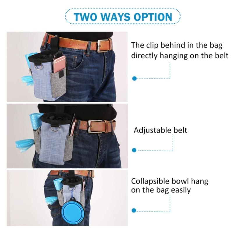 Pet Treat Training Bag for Treats, Kibbles for Small to Large Dogs Pet Snacks Toy Waist Bag Dog Supplies