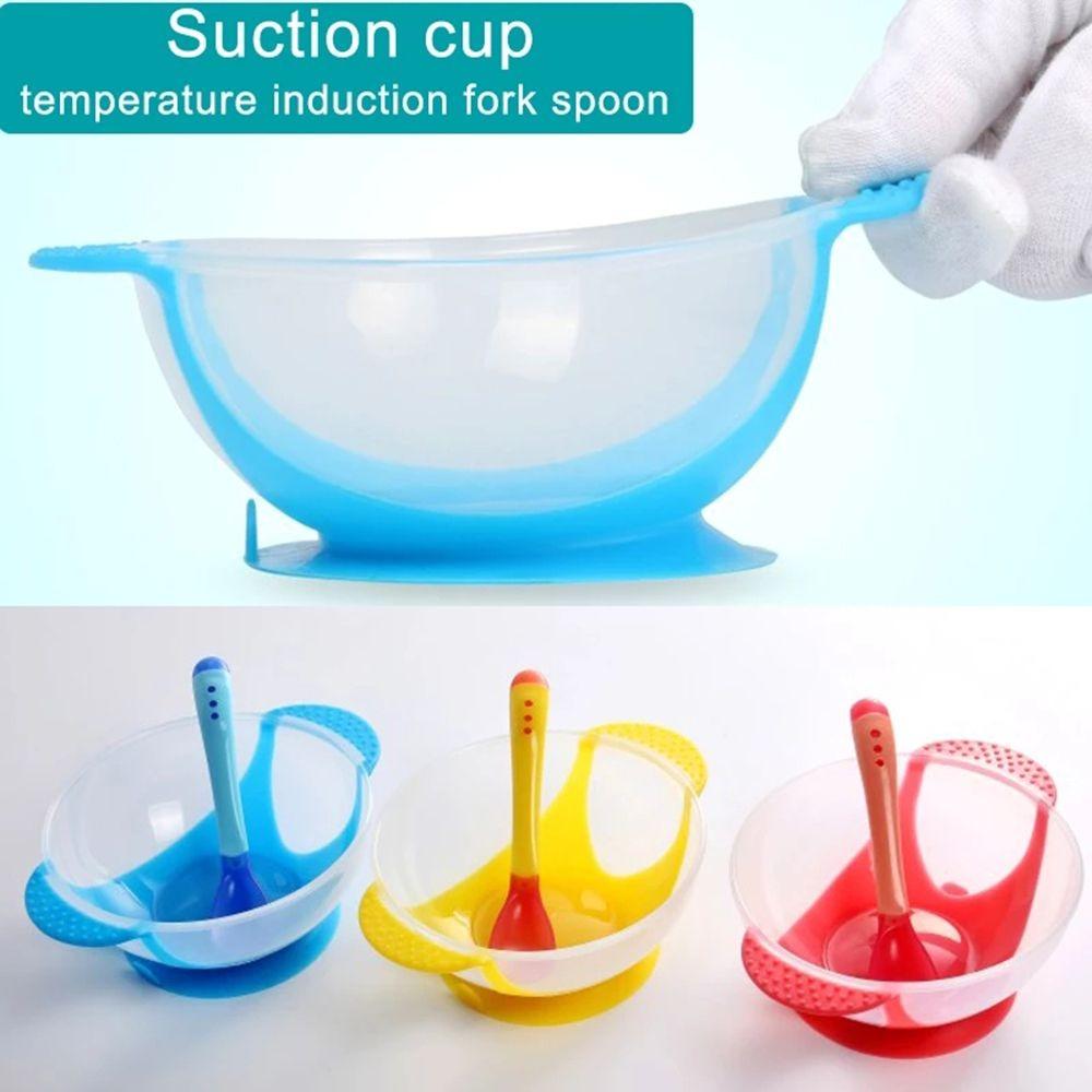 Baby Feeding Training Bowl Spoon with Suction Cup Tableware Set New Dinner Bowl  Baby