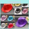 Chapéu Lantejoula Trilby Capa Lantejoulas Festa Dançante Fantasia Mj Jazz Performance Fedora