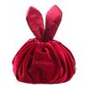 GPT Drawstring Makeup Rabbit Velvet Cosmetic Large Vanity Bag with Bunny Multifunctional Stylish Travel Wine Red [Suitcase Company] Pouch, Pouch,