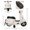 Motocicletta Elettrica per Bambini Vespa Moto Elettrica con Luce LED, Suono, Moto Elettrica per Bambini da 18-36 Mesi, Bianca