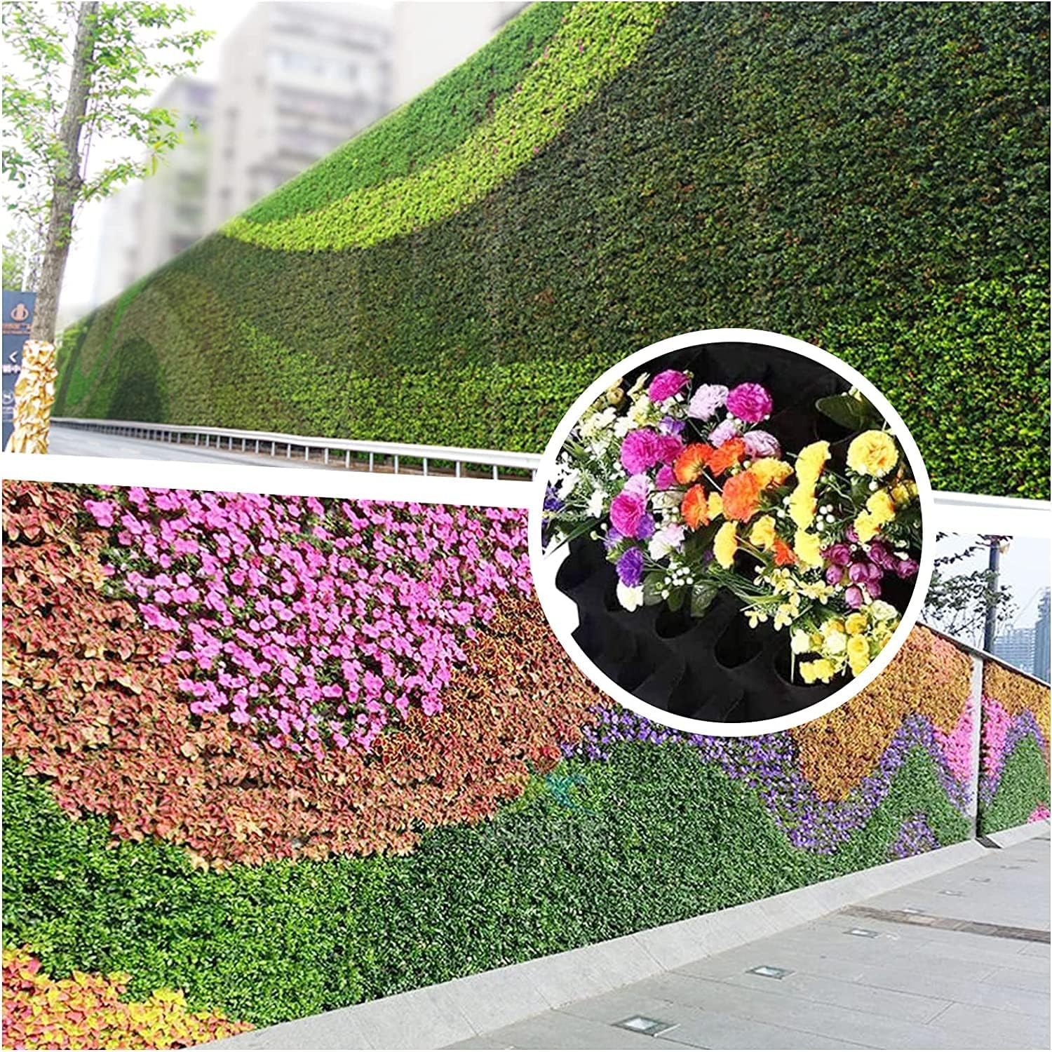 

Planter Bags, Hanging Vertical Wall Mounted Plant Planting Grow Bags, Herb Garden Planter Outdoor Indoor Grow United States