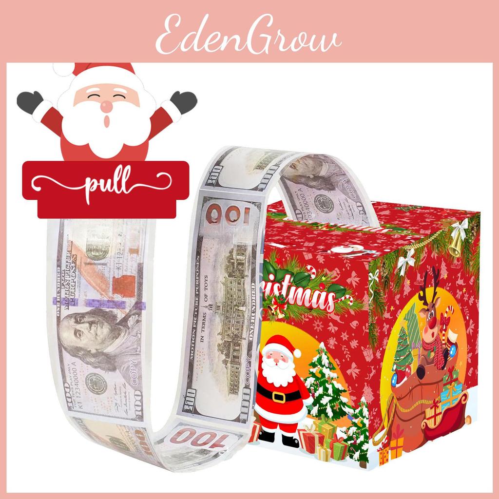 Christmas Santa Money Box With Red Paper Material For Holiday Gift And Celebration Atmosphere