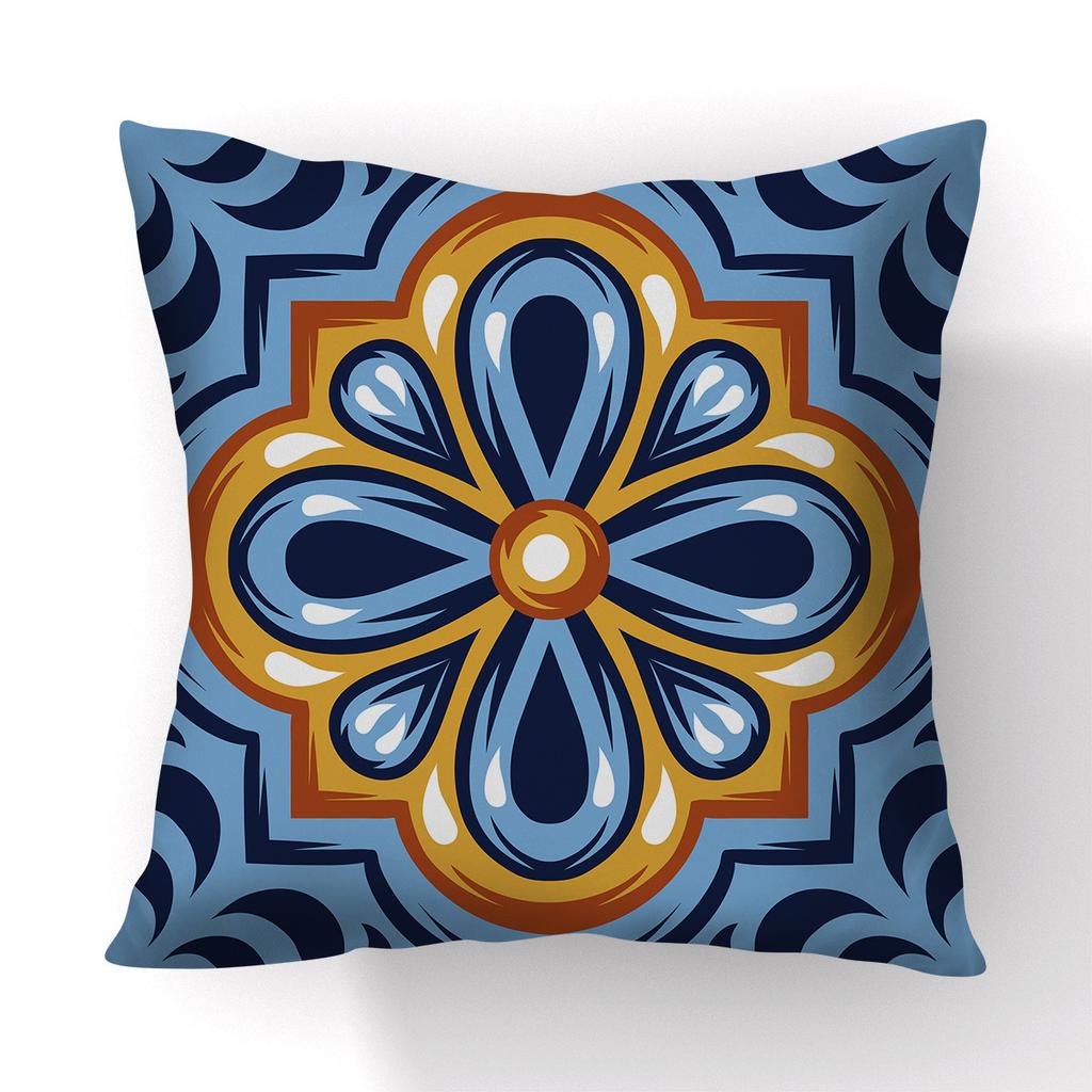 Nordic Ethnic Style Mandala Digital Printed Square Pillow Cover Linen Sofa Pillow Cushion Cover Home Furnishings
