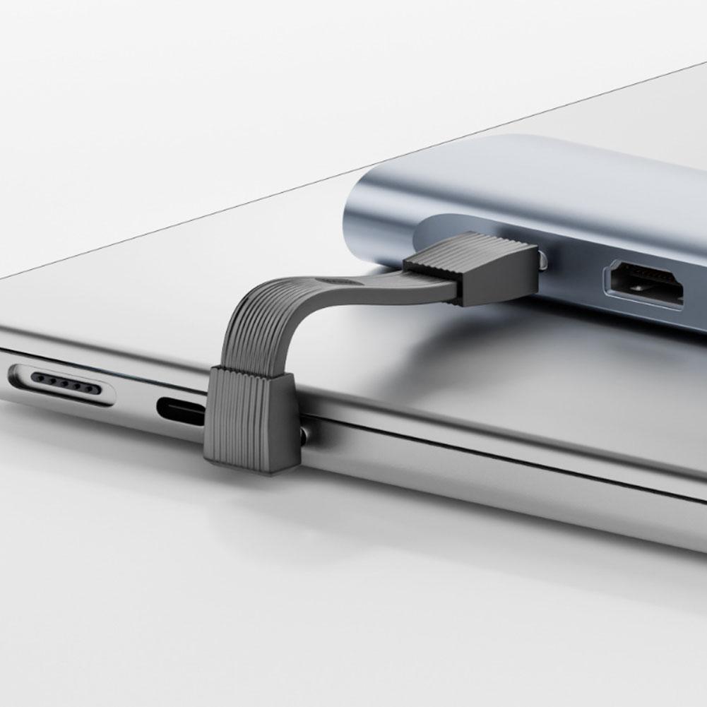 For Type-C Elbow Short Cable Portable Type-C TO Type-C Fast Charging Cable Data Transfer Cable For Laptops Phones