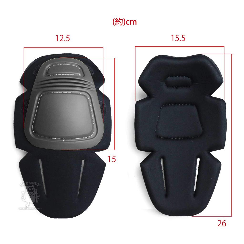 SHENKEL CRYE Typ Knieschoner G2 BK Schwarz Ersatz-Knieschoner für Kampf- und Mehrzweckhosen, Protektoren, Airsoft, (Pad-004bk) [Gebraucht]