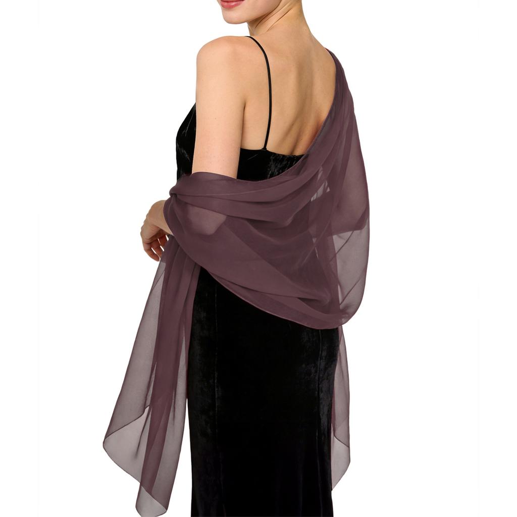 Damen-Abendschal Leichter durchsichtiger Wickelschal für formelle Party Hochzeit Abschlussball Accessoire Elegantes Design Weicher Stoff