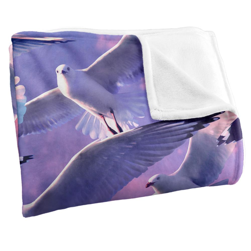 Royce McClure Evening Seagulls Silky Supersoft Blanket