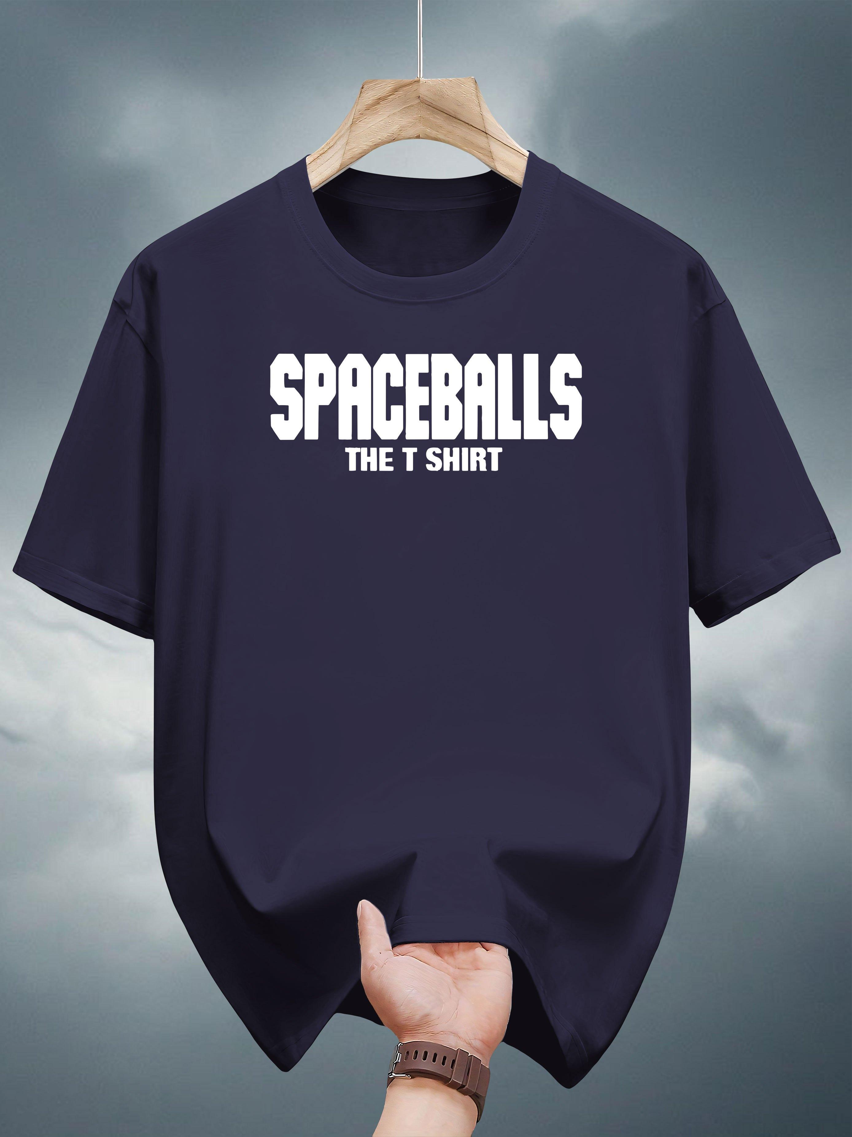 200g 100% Cotton Graphic T-shirt - Navy Blue Spaceballs The T-shirt Print S
