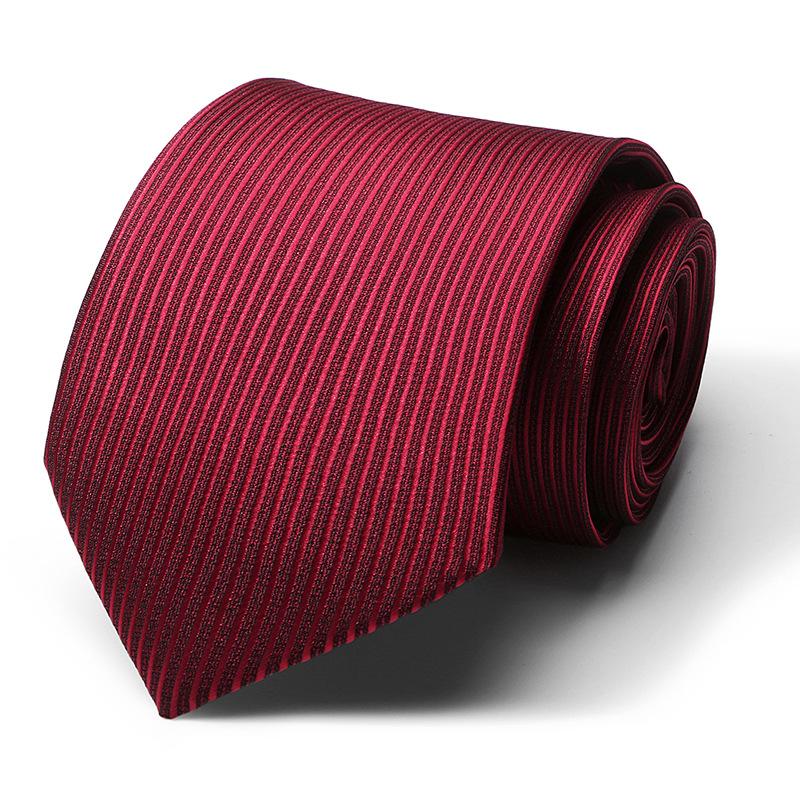 Tie Tie Polyester Silk Tie 8Cm Business Men'S Dress Wedding Studio Tie