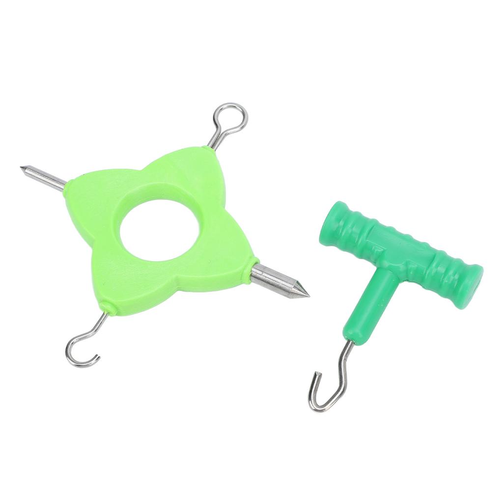 Carp Fishing Knot Puller Tool Set Stainless Steel Bright Color Versatile Fishing Bait Tightener Rig Set for Outdoor