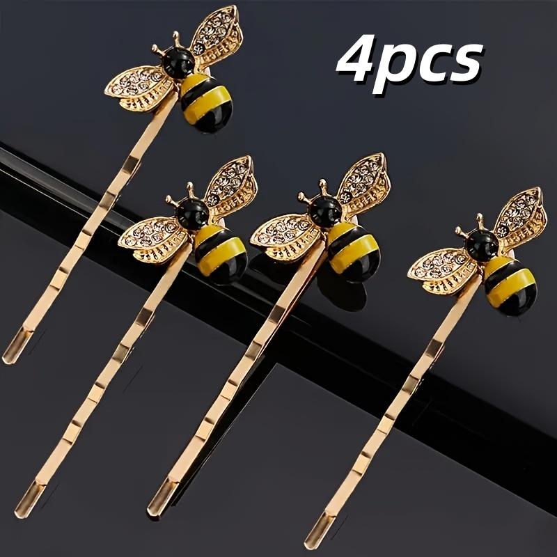 

4pcs Set of Cute and Elegant Bee Hair Clips, Suitable for Proms, Weddings, and Daily Wear