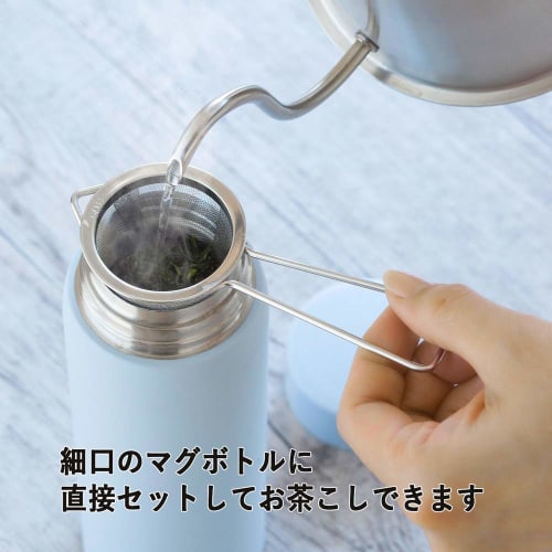 KOGU Slim Tea Strainer [Made in Japan] Dishwasher Safe, Deep, Mug-Compatible Strainer, Time-Saving, Stainless Steel, Tsubame-Sanjo, 42174, Perfect Gif