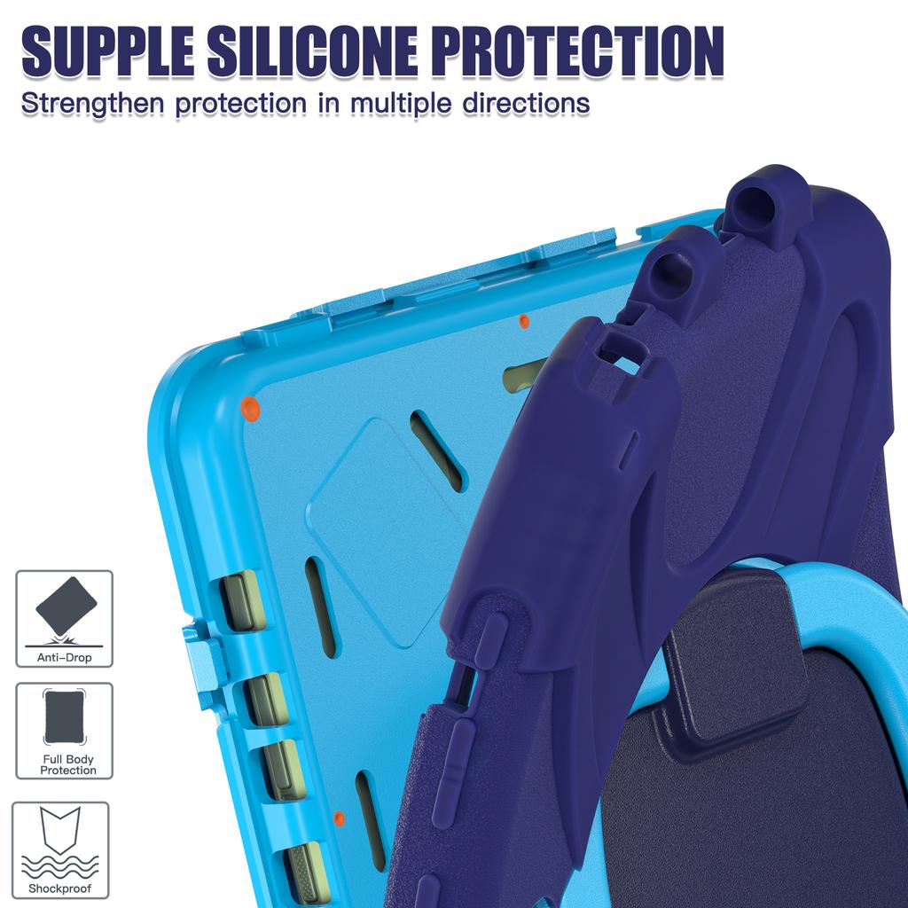 For Samsung Galaxy Tab Active5 Pro X350/X356B/Active Pro T540/T545/T547/Active4 Pro T630/T636 Case TPU + PC + Silicone Cover Kickstand