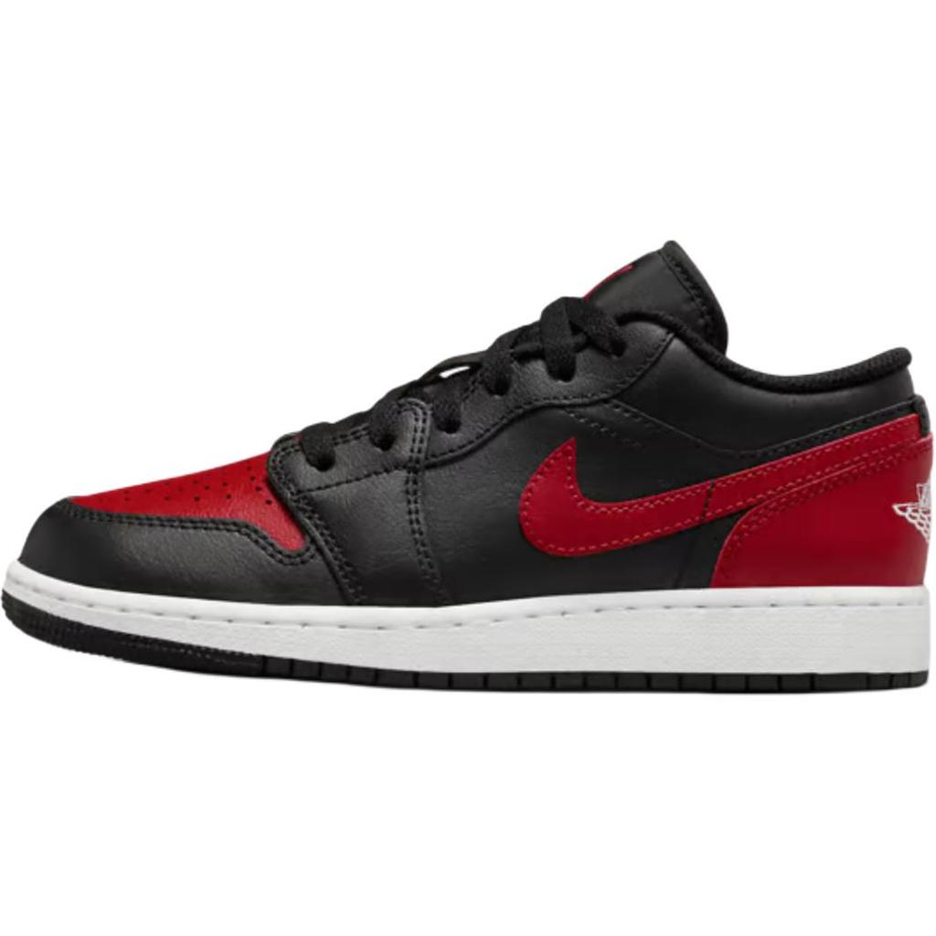 Air Jordan 1 Low GS Bred Kids Sneakers Black Varsity-Red Summit-White 553560-067