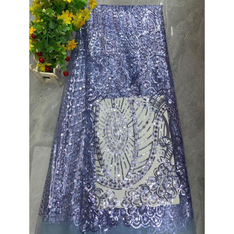 1/3Yards Luxury Sequin Beaded Lace Fabric Embroidered Tulle Mesh Fabric for Wedding Dress Evening Gown Bridal Party DIY Sewing