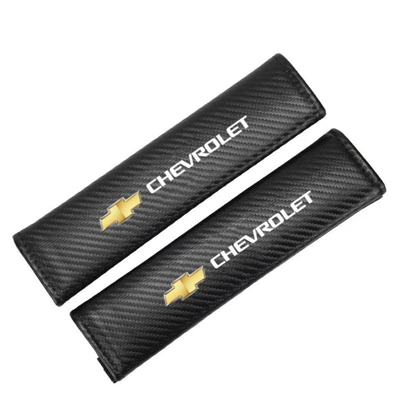 

Carbon fiber Car Seat Belt Pads Seat Shoulder Strap Cover For Chevrolet Spark Silverado Trailblazer Cruze Captiva Lacetti Aveo