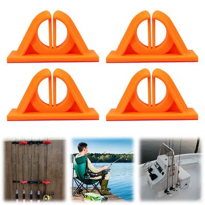 4 Pièces Support de Canne à Pêche Clip de Canne à Pêche Mural Support de Canne à Pêche Clip Étagère de Rangement pour Mur et Garage