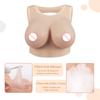 KUMIHO Silicone Fake Boobs Hollow Back Breast Forms Chest Enhancer for Drag Queens Crossdressing Transgender Anime Cosplay