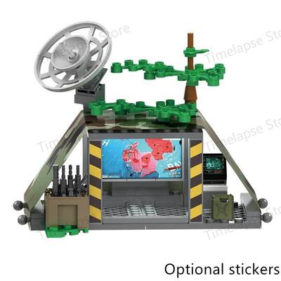 MOC Tenda Camuflada Mundial Sala de Comando Equipamento de Armas Cena de Guerra Sentinela Cidade Militar Blocos de Construção Modelo Tijolos Kits Conjuntos Ideias
