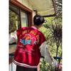 2025 Unisex Retro Embroidered Baseball Jacket - Loose Fit for Spring/Autumn