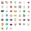 100 Ins Small Size 4Cm Graffiti Stickers Cartoon Hand-Painted Stickers Waterproof Decoration
