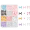 1Box Acrylic Butterfly Flower Bear Nails Art Pendant 3D Nail Charms Designs Metal Applique Jewelry Accessories