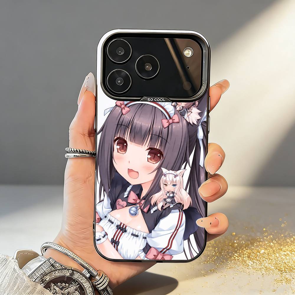 N-Nekopara girls Game Phone Case For iPhone17,16,15,14,13,12,11,Pro,MAX White Matte Shockproof Cover