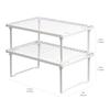 Basic Plastic Kitchen Rack, Stackable, Set of 2, 8.7" D x 12.2" W x 4.7" H, White