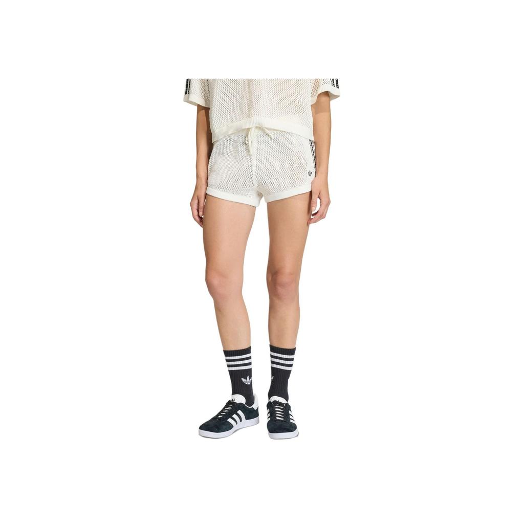 adidas Originals Crochet Slim Shorts Off White Women KC6477