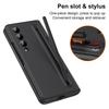 For Samsung Galaxy Z Fold3 5G Case Hard PC+Glass Film Kickstand Phone Cover with Stylus